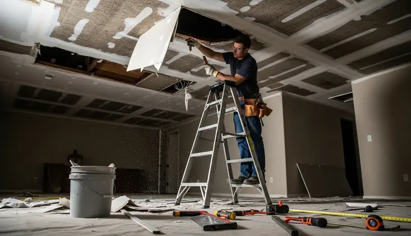 Ceiling Water Damage Repair Project in Orcutt, CA in Orcutt, CA